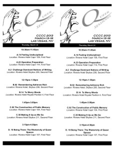 A guide to queer sessions at the 2013 CCCC, part 1
